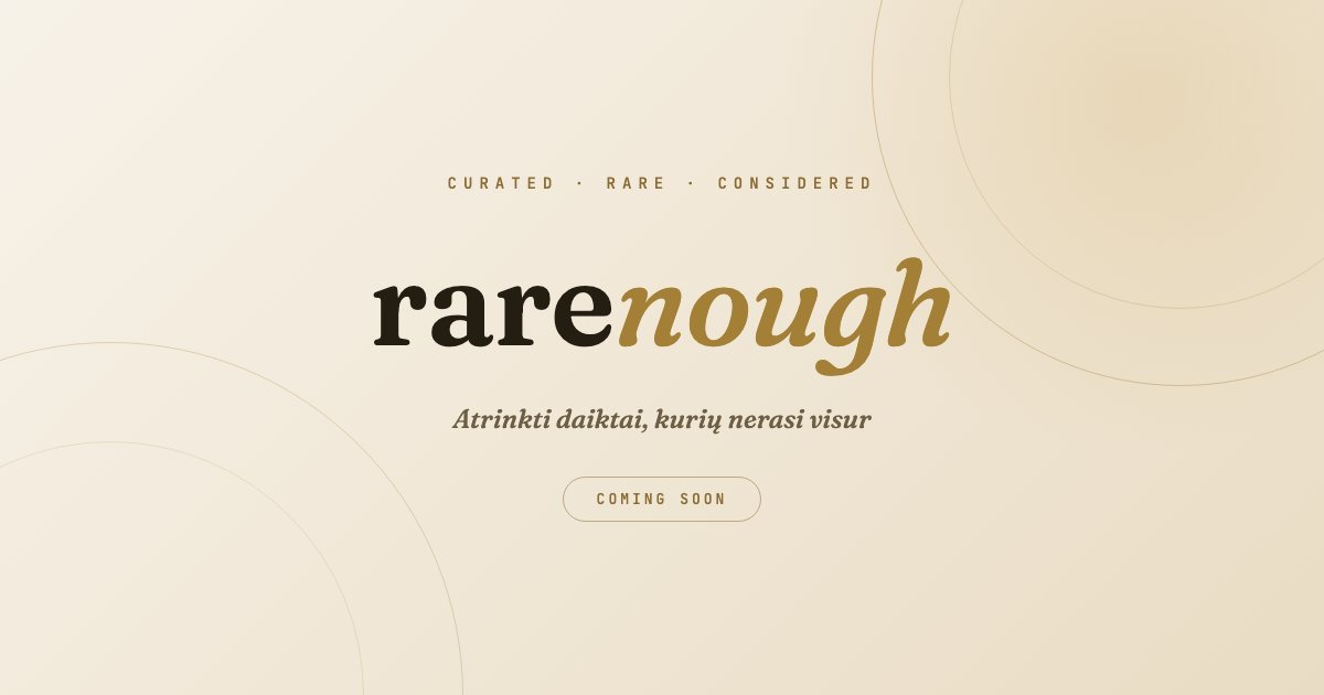 rarenough.com — curated e-commerce brand