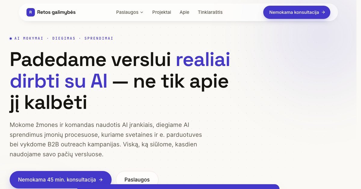retos.lt — AI training and solutions company